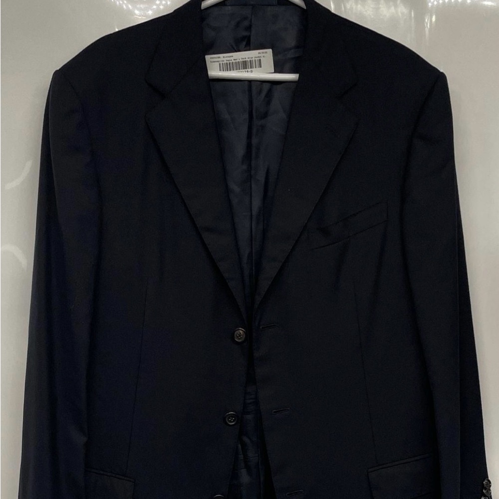 Ermenegildo Zegna Su Misura Men’s Dark Blue 100% Wool Blazer - Made in Italy